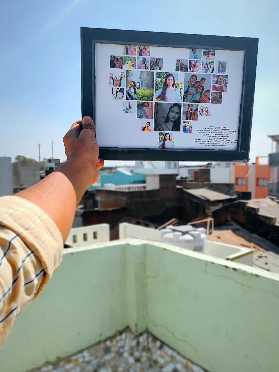 Personalized design Photo Frames Customized with Multiple Pictures for Wall Decor as Birthday,Anniversary